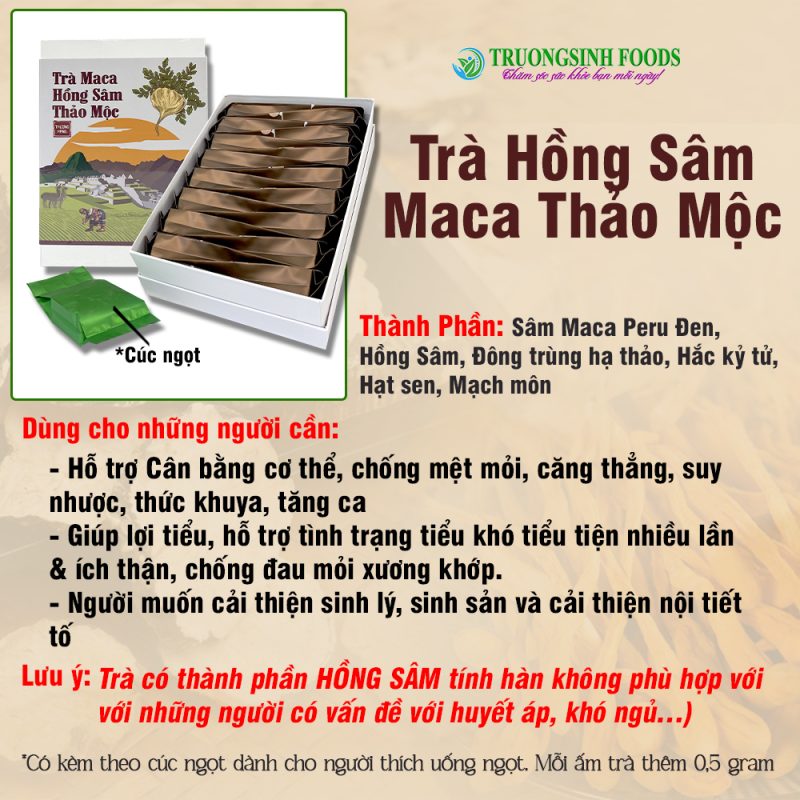 Royal D'Inca – Sâm Maca Peru và thảo mộc.